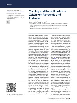 Vorschauseite 1: Training und Rehabilitation in Zeiten von Pandemie und Endemie