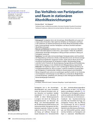 Vorschauseite 1: Das Verhältnis von Partizipation und Raum in stationären Altenhilfeeinrichtungen