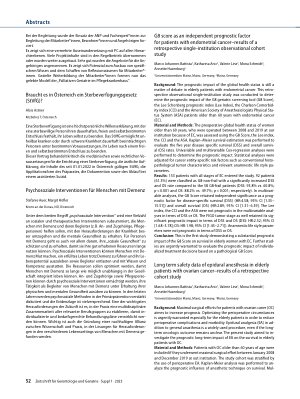 Vorschauseite 2: Abstracts der Jahrestagung der Österreichischen Gesellschaft für Geriatrie und Gerontologie „Trends in Geriatrie und Gerontologie“ 20. -22. April 2023, Salzburg