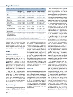 Vorschauseite 3: Prevalence and determinants of loneliness among the oldest old living in institutionalized settings