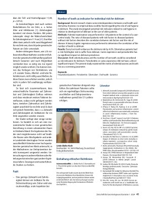 Vorschauseite 5: Zahnzahl als Indikator für individuelles Delirrisiko