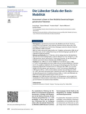 Vorschauseite 1: Die Lübecker Skala der Basis-Mobilität