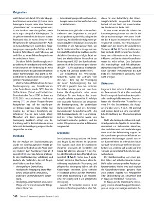 Vorschauseite 2: Gerontologie und geriatrische Aspekte im Koalitionsvertrag 2021