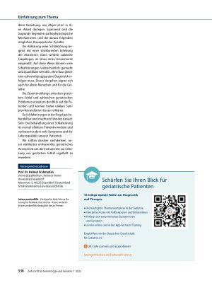 Vorschauseite 2: Schlaf und geriatrische Syndromen