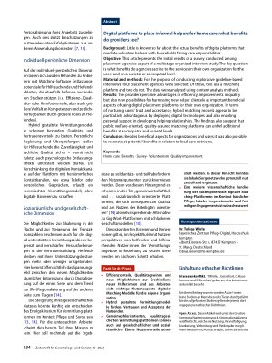 Vorschauseite 5: Digitale Plattformen zur Vermittlung informell Helfender für die häusliche Pflege: Welchen Nutzen sehen Anbieter?