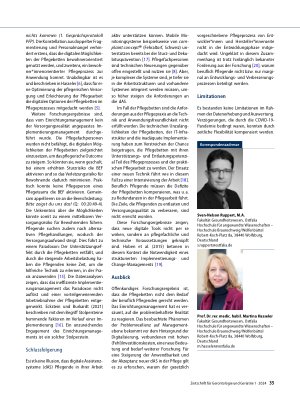 Vorschauseite 4: Digitale Pflegebetten in der Langzeitpflege – Unterstützung, Entlastung für Pflegende oder nur Illusion? Eine ethnografisch-explorative Studie