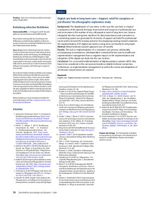 Vorschauseite 5: Digitale Pflegebetten in der Langzeitpflege – Unterstützung, Entlastung für Pflegende oder nur Illusion? Eine ethnografisch-explorative Studie