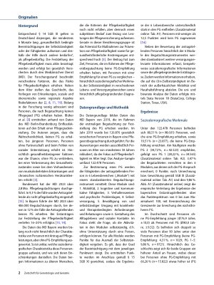 Vorschauseite 2: An der Schwelle zur Pflegebedürftigkeit – ein Vergleich von älteren Menschen mit und ohne Pflegegradempfehlung in Bayern