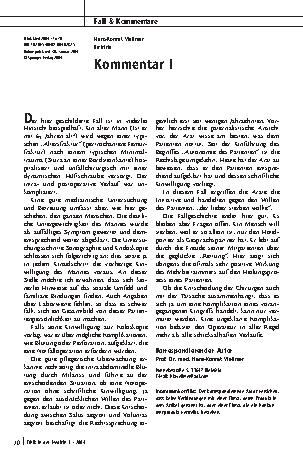 Vorschauseite 1: Kommentar I