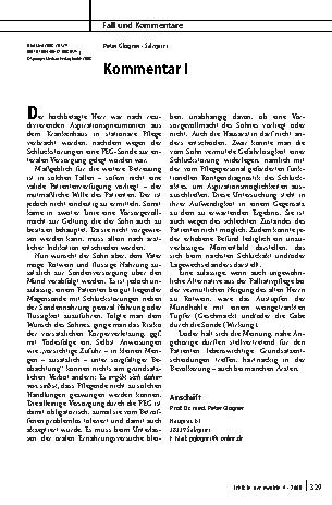 Vorschauseite 1: Kommentar I