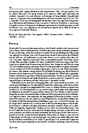 Vorschauseite 2: Zum Stellenwert von Betroffenheit, Öffentlichkeit und Deliberation im empirical turn der Medizinethik
