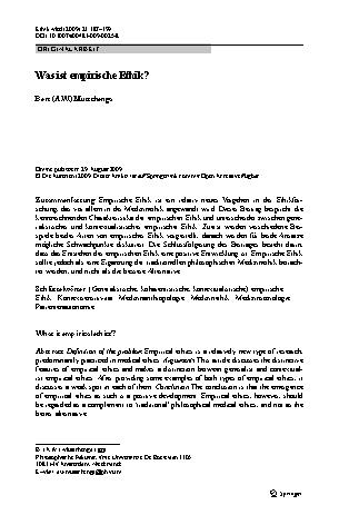 Vorschauseite 1: Was ist empirische Ethik?