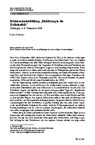 Vorschauseite 1: Doktorandenfortbildung „Einführung in die Medizinethik“