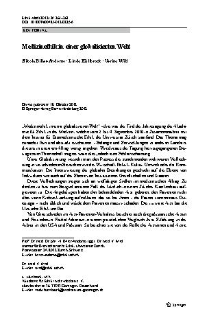 Vorschauseite 1: Medizinethik in einer globalisierten Welt