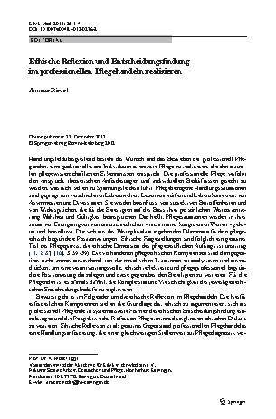 Vorschauseite 1: Ethische Reflexion und Entscheidungsfindung im professionellen Pflegehandeln realisieren