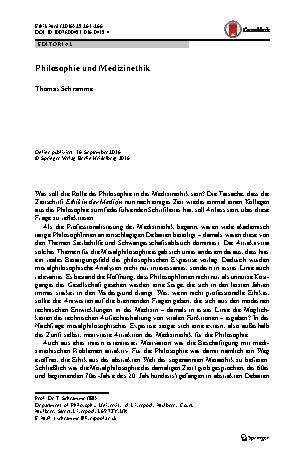 Vorschauseite 1: Philosophie und Medizinethik