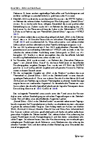 Vorschauseite 5: Dental Ethics – Ethik in der Zahnheilkunde