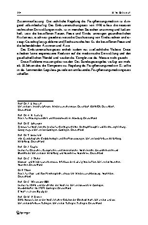 Vorschauseite 2: Ein Fortpflanzungsmedizingesetz für Deutschland