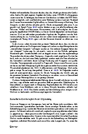Vorschauseite 2: „Russisches Roulette“ in der Genforschung am Menschen?