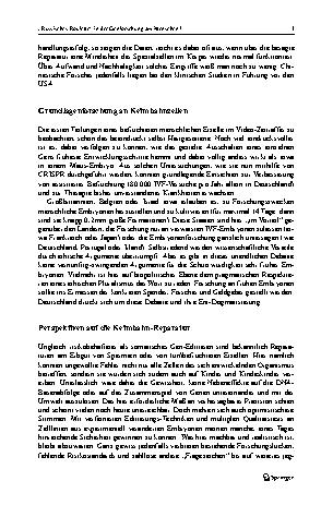 Vorschauseite 3: „Russisches Roulette“ in der Genforschung am Menschen?