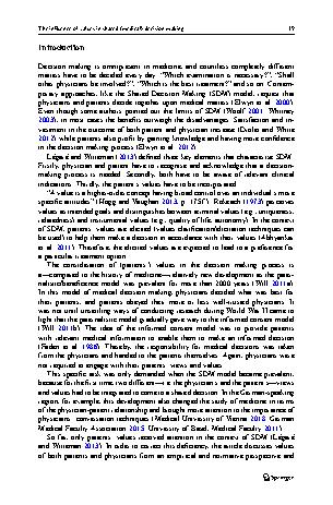Vorschauseite 3: The influence of values in shared (medical) decision making