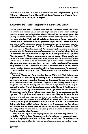 Vorschauseite 2: „Gesund – erfolgreich – gut? Zur Diskussion gerontologischer und politischer Leitbilder des Alterns“
