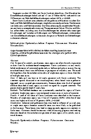 Vorschauseite 2: Über die Problematik der klinischen Entscheidungsfindung aufgrund von Fallbeschreibungen – ethische Implikationen am Beispiel eines Falls von Carmi Syndrom
