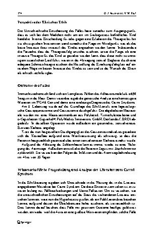 Vorschauseite 6: Über die Problematik der klinischen Entscheidungsfindung aufgrund von Fallbeschreibungen – ethische Implikationen am Beispiel eines Falls von Carmi Syndrom