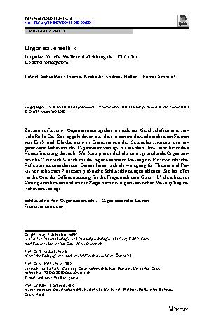 Vorschauseite 1: Organisationsethik