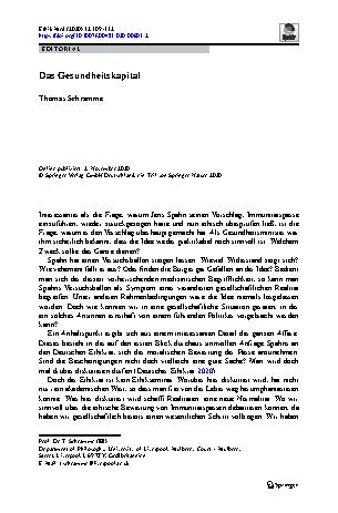 Vorschauseite 1: Das Gesundheitskapital