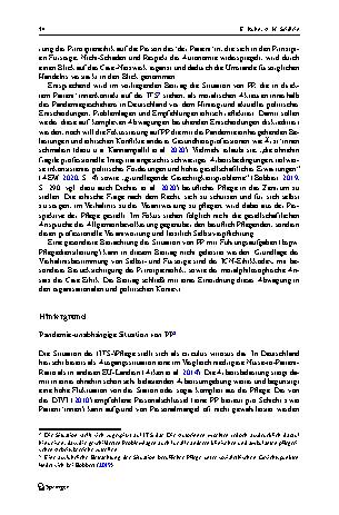 Vorschauseite 4: Intensivpflege in Zeiten der COVID-19 Pandemie: Zur Frage des Verhältnisses von Fürsorge und Selbstsorge