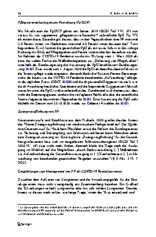 Vorschauseite 6: Intensivpflege in Zeiten der COVID-19 Pandemie: Zur Frage des Verhältnisses von Fürsorge und Selbstsorge