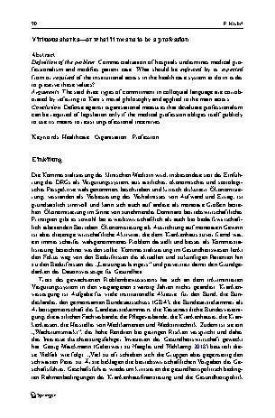 Vorschauseite 2: Das wohltemperierte Haifischbecken oder was es heißt, eine Profession zu sein