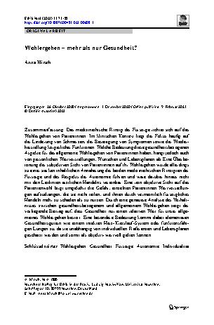 Vorschauseite 1: Wohlergehen – mehr als nur Gesundheit?