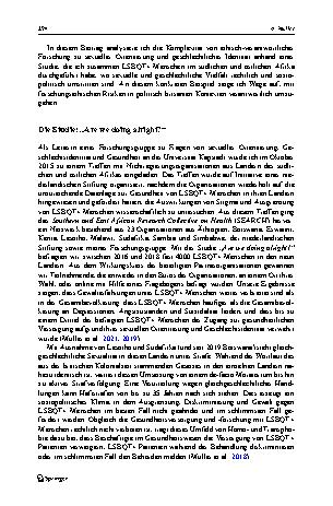 Vorschauseite 2: „Are we doing alright?“ Die Komplexität ethisch-verantwortlicher Forschung zu sexueller Orientierung, geschlechtlicher Identität und Gesundheit im südlichen und östlichen Afrika