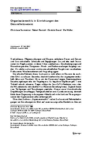 Vorschauseite 1: Organisationsethik in Einrichtungen des Gesundheitswesens