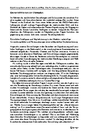 Vorschauseite 3: Digitalisierung, Daten und KI in Medizin und Pflege. Virtuelles Nachwuchskolloquium des „Netzwerks Junge Medizinethik“ (JMED)