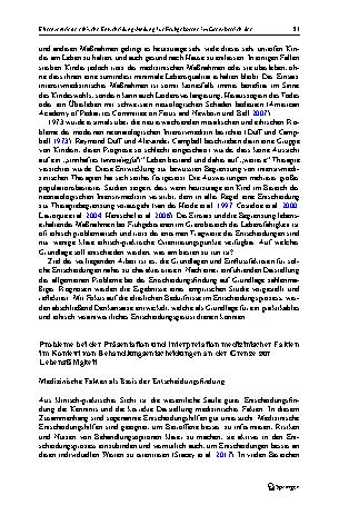 Vorschauseite 3: Elternzentrierte ethische Entscheidungsfindung für Frühgeborene im Grenzbereich der Lebensfähigkeit – Reflexion über die Bedeutung probabilistischer Prognosen als Entscheidungsgru…