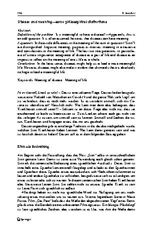 Vorschauseite 2: Krankheit und Sinn – einige philosophische Unterscheidungen