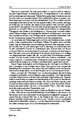 Vorschauseite 2: Die Sinnfrage in der Medizinethik