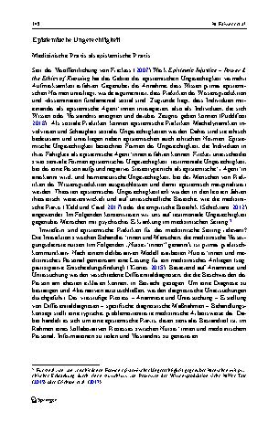 Vorschauseite 4: Testimoniale Ungerechtigkeit gegenüber Menschen mit psychischer Erkrankung in der Gesundheitsversorgung. Eine konzeptionelle und ethische Analyse