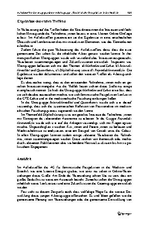 Vorschauseite 3: Auftakttreffen der neugegründeten Arbeitsgruppe „Feministische Perspektiven in der Medizinund Bioethik“ in der AEM