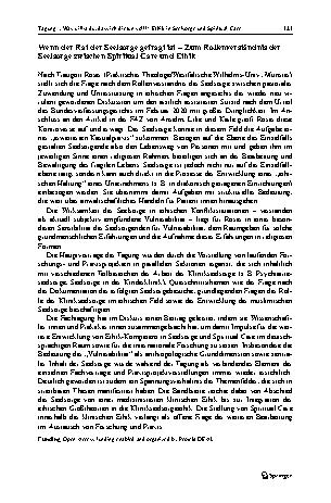 Vorschauseite 5: Tagung: „Was willst du, dass ich dir tun soll?“ Ethik in Seelsorge und Spiritual Care