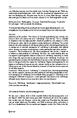 Vorschauseite 2: Das Verständnis von Wohl im Betreuungsrecht – eine Analyse anlässlich der Streichung des Wohlbegriffs aus dem reformierten Gesetz