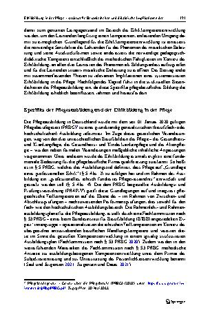 Vorschauseite 5: Ethikbildung in der Pflege – strukturelle Besonderheiten und didaktische Implikationen der Pflegeausbildung