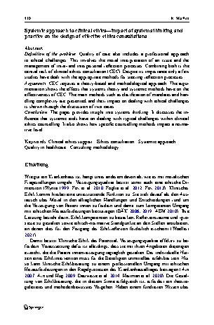 Vorschauseite 2: Klinische Ethik systemisch betrachtet – Vom Einfluss systemischer Grundannahmen und Methoden auf die Gestaltung einer effektiven Ethikberatung
