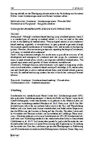 Vorschauseite 2: Konzeptionen von Simulationen mit Simulationspersonen für die Medizinethik-Lehre