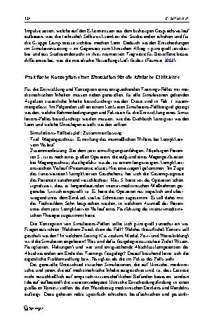 Vorschauseite 6: Konzeptionen von Simulationen mit Simulationspersonen für die Medizinethik-Lehre