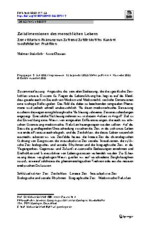 Vorschauseite 1: Zeitdimensionen des menschlichen Lebens
