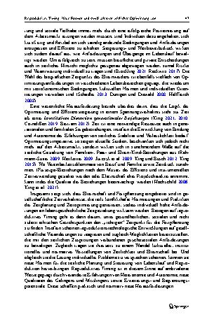 Vorschauseite 5: Reproduktives Timing. Neue Formen und Ambivalenzen zeitlicher Optimierung von Fortpflanzung und ihre ethischen Herausforderungen